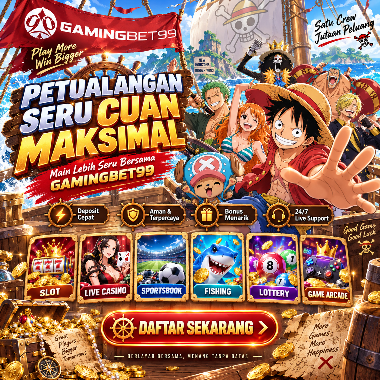 Petualangan GAMINGBET99 dengan kapal bajak laut dan harta karun